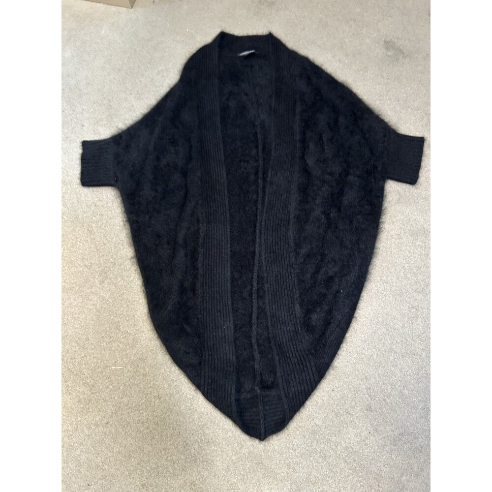 Thomas Wylde Angora Blend Oversized Cardigan Wrap Black Size Small